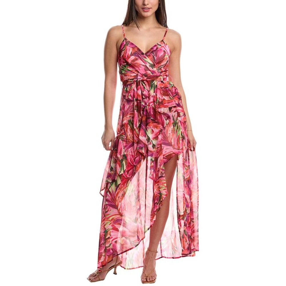bebe Pink Floral Midi Dress